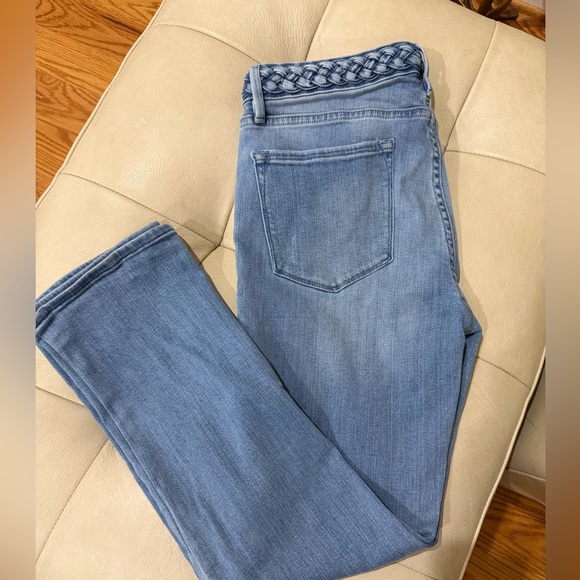 FRAME
Le Crop Mini Bootcut Braided-waist Jeans In Fountain - Picture 3 of 8